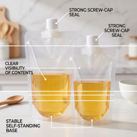 Sacs à bec verseur réutilisables personnalisés pour l'emballage de boissons liquides (eau minérale, bière et boissons énergisantes)