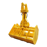 Bucket Clamshell Putar 360 Derajat Tahan Aus, Bucket Clamshell Hidrolik untuk Excavator Mini & Besar
