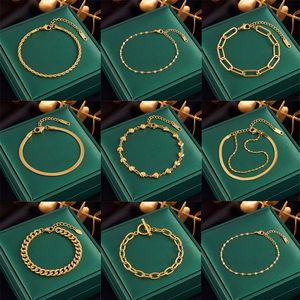 Chaînes en acier inoxydable étanches en gros, style cubain, serpent plat, multi-styles, simples, pour bracelets à breloques <span class=keywords><strong>DIY</strong></span>, idéales pour cadeaux - Product Image 1