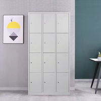 Casiers en acier robustes et durables pour la salle de sport scolaire, antivol, ventilés et sécurisés, à 6 portes