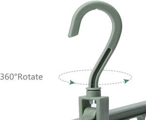 Porte-vêtements pliable mural en plastique à 9 trous pour rangement de placard et organisation de garde-robe - Product Image 6