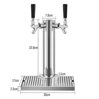 Kit de conversion de bière à double robinet, tour de fût en acier inoxydable avec régulateur à double manomètre, système D/A/S/G, raccord de fût