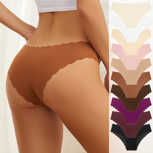 <span class=keywords><strong>Slip</strong></span> a Vita Bassa per Ragazze con Bordo Ondulato, Intimo Invisibile Morbido, Mutandine Senza Cuciture per Donne - Product Image 2