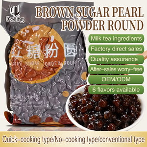 Nhà máy Doking bán buôn OEM nguyên liệu trà sữa trân châu chất lượng cao, nguyên liệu đặc biệt làm trà sữa, trân châu đường nâu dai - Product Image 2