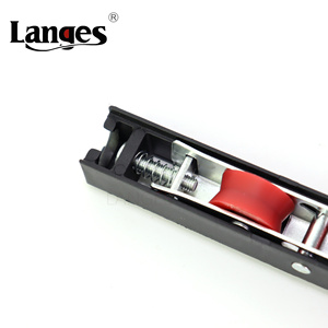 Roue de rouleau de poulie Double Nylon en acier inoxydable pour <span class=keywords><strong>porte</strong></span> en aluminium, robuste et lisse - Product Image 2