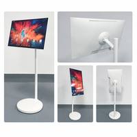 Téléviseur intelligent portable 27 pouces 4K LED avec écran tactile sans fil, Full HD 1080p / Interfaces USB-C, alimenté par batterie pour usage professionnel