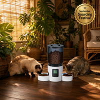 Nouveau Distributeur Intelligent pour Animaux de Compagnie 4L OEM 2026 avec Écran LCD, Contrôle par APP, Vision Nocturne, Couvercle Verrouillable, Dessiccant, Double Alimentation, Utilisation Intérieure/Voyage