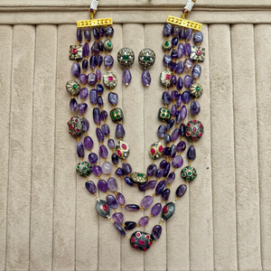 Trending 5 Layer Crystal <b>Beads</b> Mala Indian Jewellery Long <b>Set</b> High Quality Multi-color Handmade Lampwork Bulk Packaging - Product Image 2