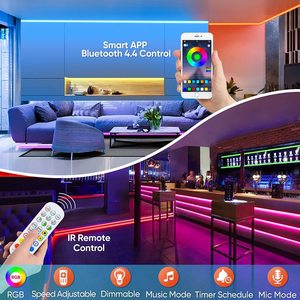 Tira de LED de Silicona <span class=keywords><strong>RGBIC</strong></span> Individualmente Direccionable, Control Remoto por Aplicación, 16 Millones de Colores, Regulable, Luz de Cuerda Flexible de Color de Ensueño - Product Image 3