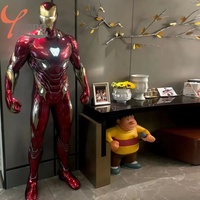 Sculpture décorative grandeur nature personnalisée de Iron Man Mk50 Marvel, version lumineuse, en résine et fibre de verre