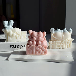 Molde de Silicona para Jabón de San Valentín 2024, Diseño Personalizado Ecológico, Molde de Yeso con Forma de Corazón y Beso para Regalos de Parejas - Product Image 4