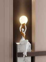 Sculpture en résine de luxe légère, décoration artistique haut de gamme pour le salon, meuble TV, côté minimaliste, design moderne, artisanat