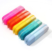 Trousse à crayons en silicone dégradé grande capacité 20 cm, design simple et mignon, portable, nouveauté, vente en gros, cadeau