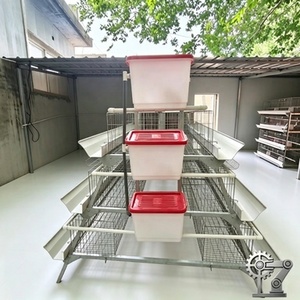 Nouvelle cage à poulets à 4 niveaux à faible coût, galvanisée à chaud, matériau Q235, garantie de 2 ans, longue durée de vie, élevage de volailles - Product Image 2