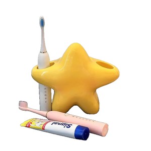 ที่วางแปรงสีฟันรูปดาวสำหรับคู่รัก ชั้นวางของในห้องน้ำสำหรับอ่างล้างหน้า ที่จัดเก็บแปรงสีฟันและยาสีฟัน ทำความสะอาดง่าย - Product Image 5