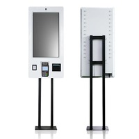 Kiosque de commande en libre-service pour intérieur, écran tactile Android 27 pouces avec imprimante, scanner, lecteur de code-barres SDK, fabriqué en Chine
