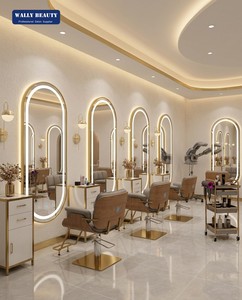 Estaciones de Estilismo para Peluquería Wally Beauty, Estación de Espejo con Iluminación LED para Peluquería - Product Image 3