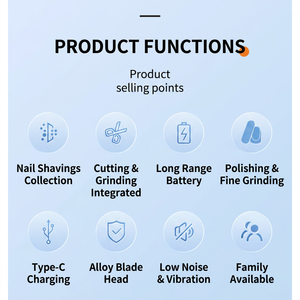 Cortauñas eléctrico transfronterizo, mini cortauñas totalmente automático, cortauñas familiar para bebés, pulidor de uñas, esmalte de uñas - Product Image 4