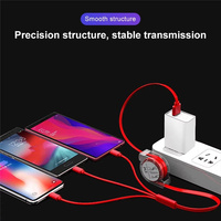 Câble rétractable USB 3 en 1 pour Xiaomi Huawei, accessoires de téléphone, chargeur rapide, câble Micro USB C