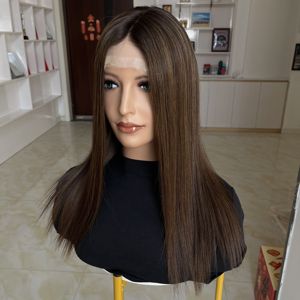 พร้อมส่ง ท็อปเปอร์ผมขนาด 8"X10" ทำมือ วิกผมแท้จากยุโรป ผมมนุษย์บริสุทธิ์แบบดิบ มินิวิกแบบลูกไม้สำหรับผู้หญิง - Product Image 5