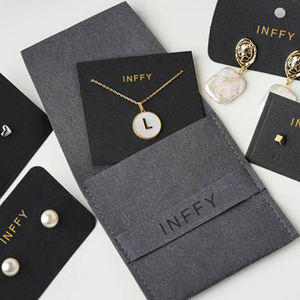 Wholesale Custom Logo Recyclable Necklace <b>Bracelet</b> Microfiber Jewelry Bag Insert Pad Luxury Branded Small Jewelry Pouches - Product Image 1