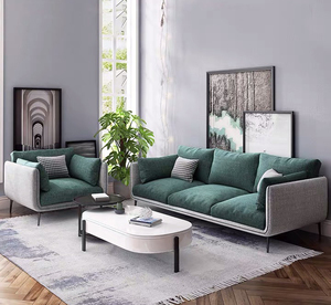 Phong Cách Ý 1 + 2 + 3 Sofa Đặt Kích Thước Lớn Đồ Nội Thất Phòng Khách Kết Hợp Vải PU Sofa Da - Product Image 4