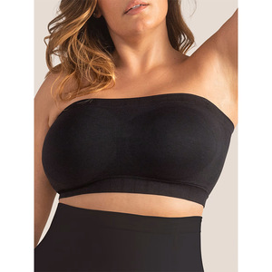 <span class=keywords><strong>Reggiseno</strong></span> senza cuciture traspirante taglie forti con coppe fisse, design confortevole senza ferretto, modellante, con strisce antiscivolo rimovibili - Product Image 1