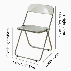 Chaise pliante <span class=keywords><strong>Tomsawyer</strong></span> Roman, qualité banquet, robuste, empilable, en plastique transparent, dossier moderne et simple - Product Image 6