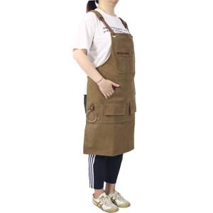 Db Long 16 Oz <b>Leather</b> Carpenter <b>Apron</b> Heavy Duty Canvas Tool <b>Apron</b> For Woodworking Fully Adjustable And Comfortable - Product Image 5