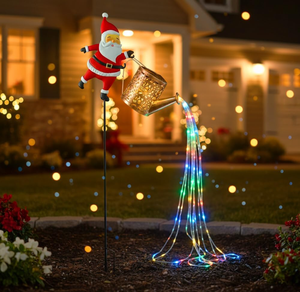 Multicolor Outdoor <strong>Christmas</strong> Decor Solar Santa Kettle String <strong>Lights</strong> for Yard Patio Lawn <strong>Pathway</strong> - Product Image 1