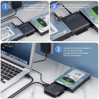 Adaptador USB 3,0 a SATA para disco duro HDD SSD, Cable externo de hasta 5Gbps, transmisión de datos de alta velocidad, 2,5/3,5 pulgadas