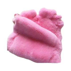 Pelo de piel de conejo para mujer, Color Natural teñido, calidad superior, venta al por mayor, precio barato, bolso con cuello embellecedor - Product Image 2