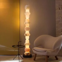 Lampe d'art en marbre moderne et minimaliste de luxe léger, style nordique, abat-jour simple, caractéristiques AC/LED/ampoules, chambres personnalisées