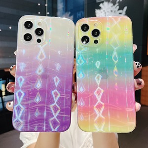 Coque de portable aux couleurs dégradées et laser, effet 3d, accessoire pour <span class=keywords><strong>iphone</strong></span> 11, 12 pro max, <span class=keywords><strong>se</strong></span>, 13, tendance <span class=keywords><strong>2021</strong></span> - Product Image 6