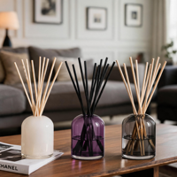 Diffuseur de parfum en verre artisanal sans alcool, écologique et luxueux, pour la décoration moderne de la maison, vente en gros, étiquette privée