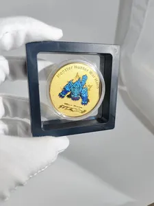 2024 koin monster koin tantangan kerajinan logam 40mm koin piring emas/perak untuk peringatan acara