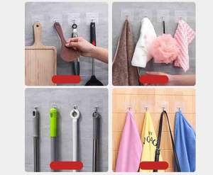 전체 판매 강한 접착 투명 원활한 국자 펀치 프리 페이스트 주방 및 욕실 벽 내 하중 후크 - Product Image 4