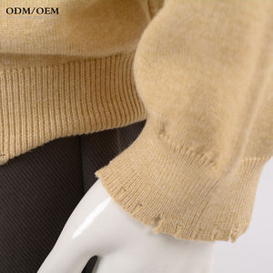 เสื้อสเวตเตอร์ผู้ชายแบบถักลายแจ็คการ์ด คอวี  รับผลิตแบบ OEM & ODM พร้อมปักโลโก้ตามสั่ง  เสื้อไหมพรมดีไซน์เนอร์สำหรับฤดูหนาว ผลิตจากผ้าฝ้าย - Product Image 6