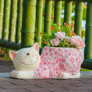 กระถางดอกไม้<span class=keywords><strong>แมว</strong></span>น่ารักและโชคดีตกแต่งสวนอย่างสร้างสรรค์ลานกลางแจ้งและระเบียงเครื่องประดับสวนกระถางดอกไม้ - Product Image 1