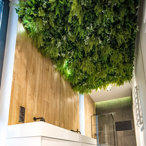 نبات صناعي معلق لتزيين السقف والجدران داخلي وخارجي، عشب بلاستيكي أخضر لتصميم المنزل وديكور الغرف - Product Image 5