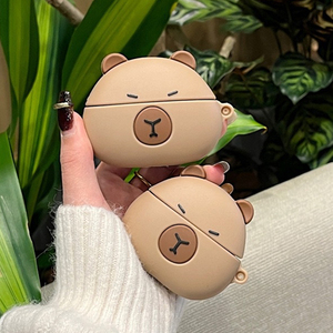 Étui pour écouteurs en silicone 3D Capybara pour Apple AirPods 4 Pro 2 3, coque en caoutchouc pour écouteurs, mignon, antichoc, étuis d'anime - Product Image 1