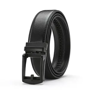 New arrival men automatic designer genuine leather black belts for men 2024