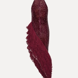 Nouvelle Robe de Soirée Sirène 2025 pour Femme, Style Paillettes et Plumes, Ornée de Perles, Volants et Fente Haute, Idéale pour Bal de Promo et Cérémonies Formelles - Product Image 5