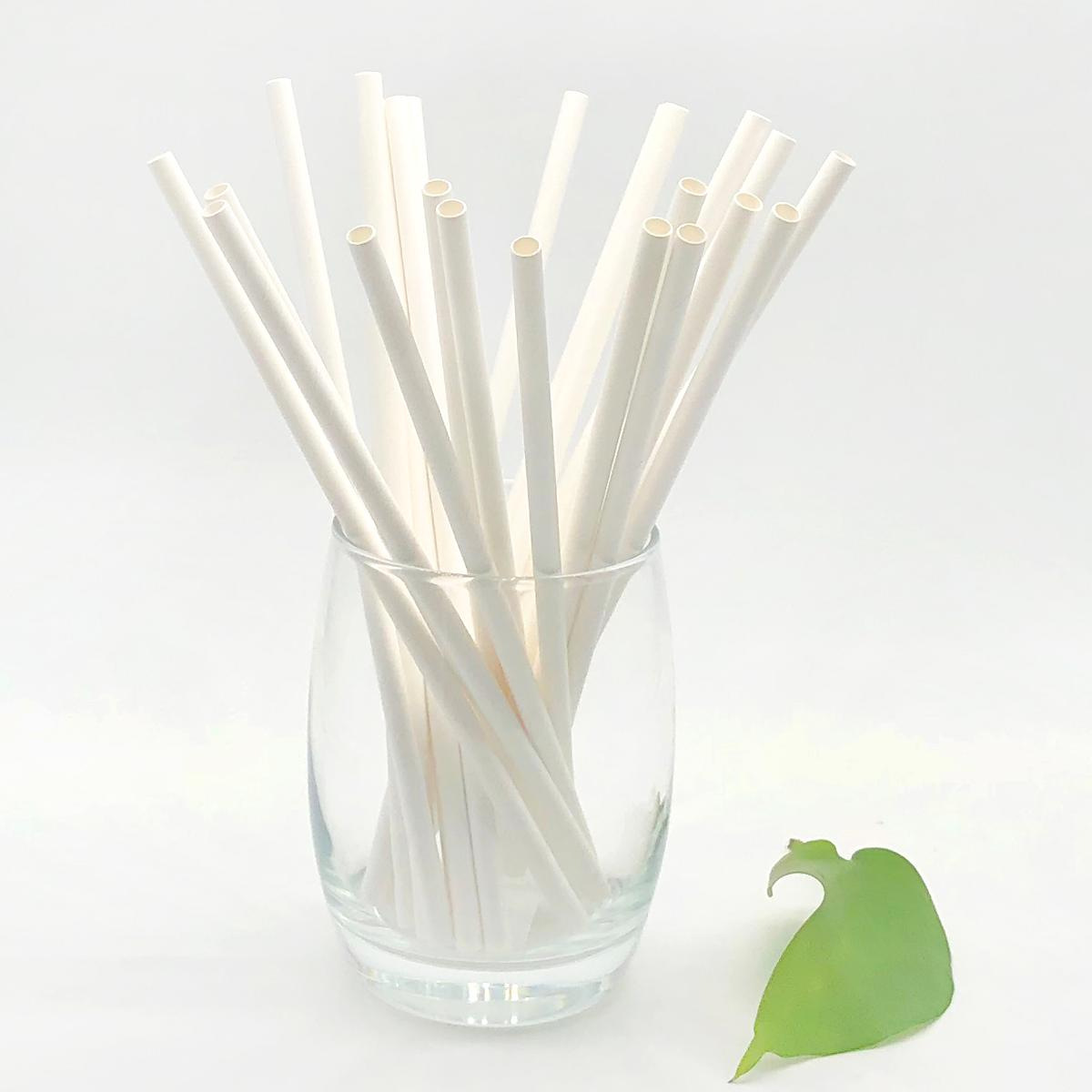 White & Colorful Eco-friendly Disposable Paper Straws-Juice Drinkware Made From Straw Pulp for Party & Cafe & Restaurants