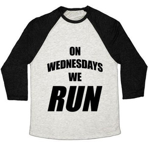 On Wednesdays We Run Unisex Tri-Blend <b>Baseball</b> <b>Tee</b> - Product Image 4