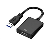 Convertisseur HDTV USB 3.0 1080p, adaptateur pour ordinateur portable, adaptateur graphique externe, TV, pilotes gratuits, câbles audio-vidéo, protection OTP, cuivre