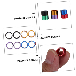 Bagues pour oiseaux en aluminium bicolores arrondies pour pigeons, durables, réutilisables, 8 mm * 9 mm, 1 g, utilisables en toutes saisons - Product Image 3