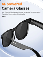 Lunettes intelligentes IA avec caméra V3, traduction en temps réel, reconnaissance d'objets, double objectif, photographie en temps réel, amélioration de la vision