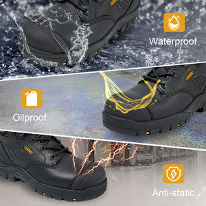 Anteng שחור esd עבודה מגפיים משוגע עור סוס פלדה בוהן אנטי סטטית אנטי החלקה esd s1p astm f2413 עמיד למים esd עבודה מגפיים - Product Image 5