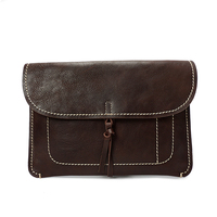 Pochette pour ordinateur portable personnalisée en cuir véritable de vache en cuir véritable sac de classement en cuir véritable pour hommes
